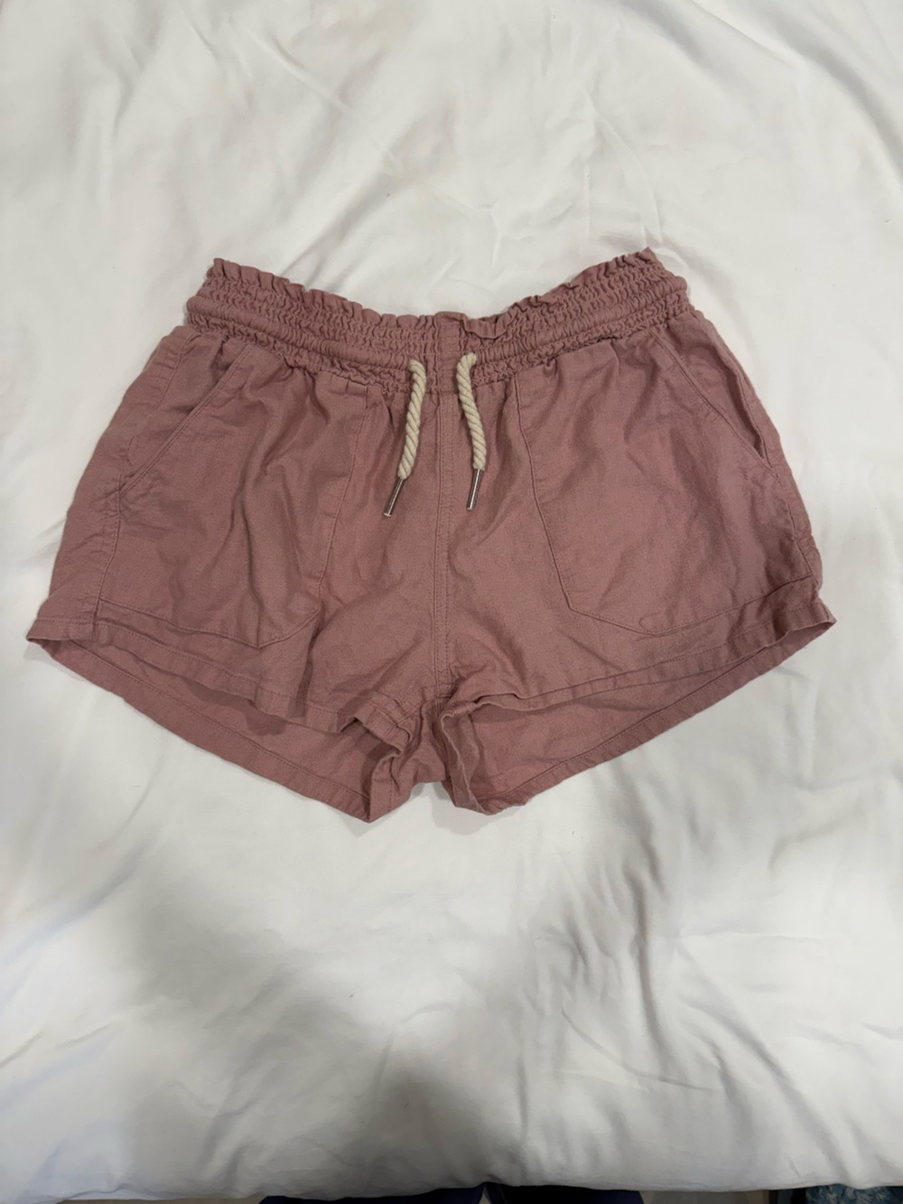 Dusty Rose Linen Shorts
